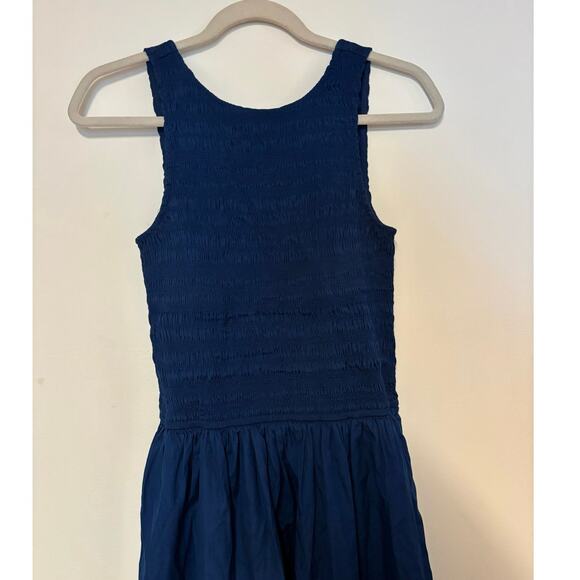 NWOT Madewell The Melody Scoopback Smocked Midi Dress In Blue Moon Size XS - Picture 5 of 8